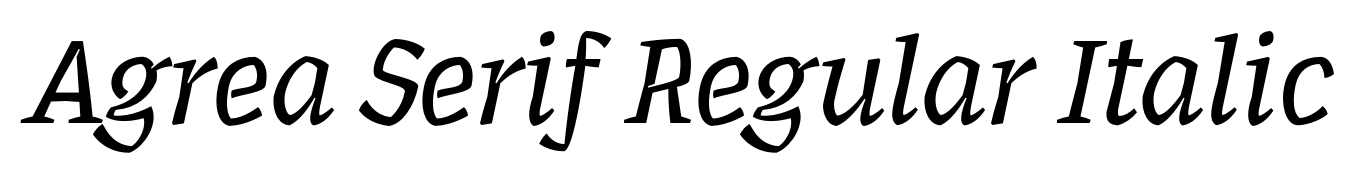Agrea Serif Regular Italic